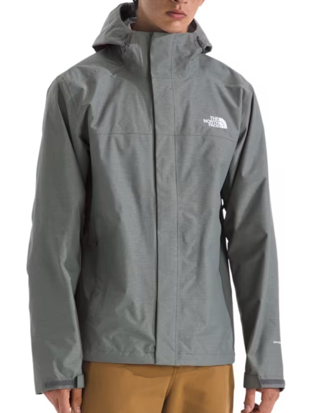 The North Face Men's Gray Hooded Rain Jacket